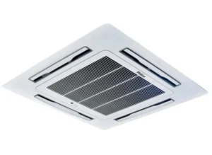 ar-condicionado do modelo cassete com fundo branco
